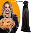 thumbnail image 2 of Peggybuy Halloween Capes Robe with Hooded Long Cosplay Vampire Devil Demon Costumes Cloak, 2 of 9