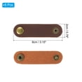 thumbnail image 2 of Uxcell Leather Cord Organizer Cable Straps, 6Pcs 8x2cm Cable Leather Clips USB Earphone Cord Management, Red Brown, 2 of 6