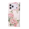 thumbnail image 3 of Becova Flip Wallet Case for Apple iPhone 18 Pro, Stylish Floral Embossed Protective Cards Slots Stand Anti-Scratch Hand Strap Protective Phone Cover for Women Girls, 3 of 6