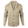 thumbnail image 3 of Purcoar Mens Cardigan Sweater Button Down Knitted V-Neck Long Sleeve Sweater with Ribbing Edge, 3 of 5