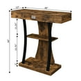thumbnail image 5 of Convenience Concepts Newport 1 Drawer Harri Console Table with Shelves, Multiple Finishes, 5 of 6