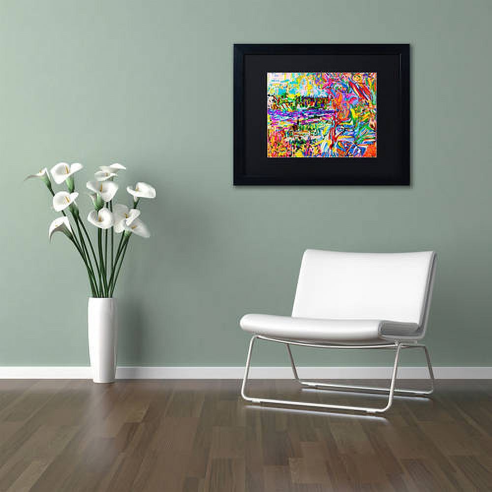 Trademark Fine Art "A Bouquet For Kitsilano" Canvas Art by Josh Byer, Black Matte, Black Frame