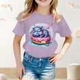 thumbnail image 2 of ibiyuan Girls Shirt Short Sleeve Tshirts Girls Tshirts Funny Graphic Toddler Girl Tops 5t Crewneck Basic Tees Cozy Family Vacation Trip Tee,12-13 Years, 2 of 4