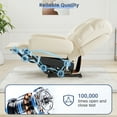 thumbnail image 2 of Domusensus Power Recliner Chair with USB Port, Adjustable Electric Recliner with Tool-Free Assembly, Teddy Fleece, Heat Insulation & Side Pockets, Beige White, 2 of 9