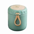 thumbnail image 1 of Cereal cup to go, yoghurt cup to go with spoon, practical cereal cup 2 pieces, to go cup, suitable for freezer, microwave and dishwasher, Nordic Green, 1 of 4