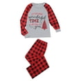 thumbnail image 4 of Matching Family Christmas Pajamas Family Pjs Tops Plaid Pants Matching Holiday Pajamas Set, 4 of 10