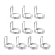 thumbnail image 2 of Juego de 10 anillos de uñas Halal, no se deslustran, tamaño ajustable, reutilizables para niñas. plata, 2 of 9