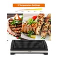 thumbnail image 4 of COMMERCIAL CHEF Parrilla Interior para Mesa, Encimera o Cocina, Parrilla Eléctrica 1600W con Control de Temperatura Ajustable, Parrilla Portátil de Acero Inoxidable y Negro para Uso Interior, 4 of 5