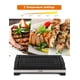 thumbnail image 4 of COMMERCIAL CHEF Parrilla Interior para Mesa, Encimera o Cocina, Parrilla Eléctrica 1600W con Control de Temperatura Ajustable, Parrilla Portátil de Acero Inoxidable y Negro para Uso Interior, 4 of 5