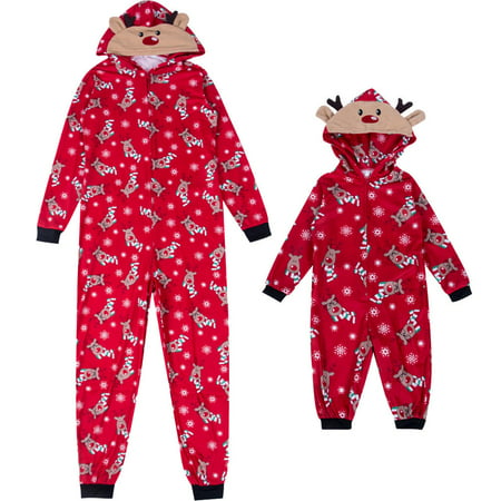 Family Matching Christmas Pajamas Set Mom Dad Kids Deer Sleepwear Nightwear