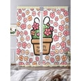 thumbnail image 3 of Easter Sheer Curtains 108 Inch Length 2 Panels for Living Room, Bunny Ears Spring Pink Flowers Potted Plant Country Voile Kitchen Curtain Set, Luxury Privacy Drapes Window Treatment for Bedroom, 3 of 7