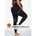 thumbnail image 6 of Athlemo Maternity Leggings High Waist Belly Support Leggins for Women Pregnancy Pants Black, 6 of 8