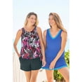 thumbnail image 6 of Swim 365 Women's Plus Size 2-Piece Blouson Swim Set, 6 of 6