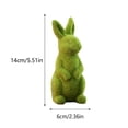 thumbnail image 4 of Flocked Easter Bunny Garden Statue – Resin Rabbit Yard Ornament for Indoor Outdoor Décor – Cute Handmade Holiday Decoration for Tabletop, Lawn, or Gift, 4 of 5