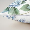thumbnail image 4 of Ombre Floral Set of 2 Pillow Covers 24x24 Inch,Blue Hydrangea Flowers Cushion Covers,3D Butterflies Throw Pillow Covers,Summer Garden Rustic Theme Decorative Accent Pillow Cases,Bedroom Decor, 4 of 5