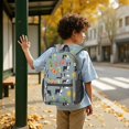 thumbnail image 6 of Boston Terrier and Sun Gray Pattern 17" School Backpacks for Teens,Waterproof Oxford Fabric,S-Shape Padded Straps for School,Travel,Hiking,Camping, 6 of 6
