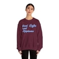 thumbnail image 4 of Pilot Airplane Plane Aviation Graduation Sweatshirt Gifts Crew Neck Shirt, 4 of 7