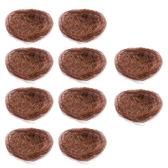 10 Pcs Practical Bird Nest Artificial Birds Nest Hemp Thread Birds Nest Ornament