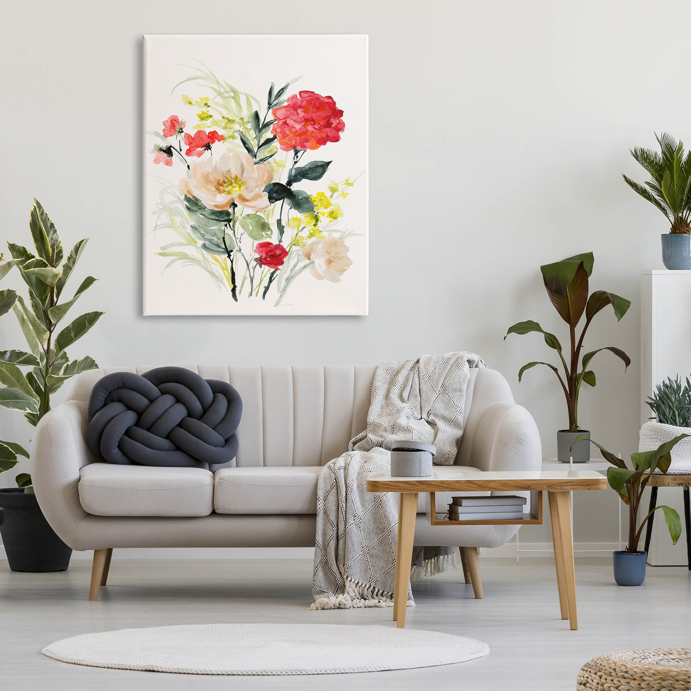 Stupell Industries Bold Mixed Flower Arrangement Graphic Art Gallery Wrapped Canvas Print Wall Art, Design by Lanie Loreth