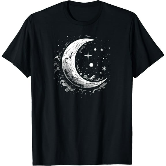 Galaxy Night Sky Moon Lunar Stars Love T-Shirt