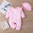 thumbnail image 2 of Icvfdpl Toddler Girls Jumpsuits Babys Fashion Lace Patchwork Romper Clothes Hat Cute Baby Streetwear, 2 of 6