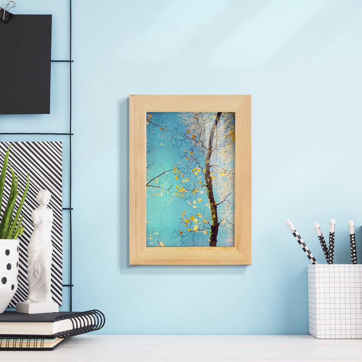 Autumn Tapestry III -Framed Print w/glass-Natural Wood