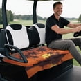 thumbnail image 5 of XYZCANDO Tropical Sunset Palm Tree Golf Cart Seat Cover - 2-Passenger with 4 Storage Pockets - Non-Slip Washable Universal Golf Cart Accessory, 5 of 8