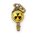 thumbnail image 1 of Logo fondo amarillo sustancias radiactivas advertencia Broche broche broche broche Metal retro, 1 of 3