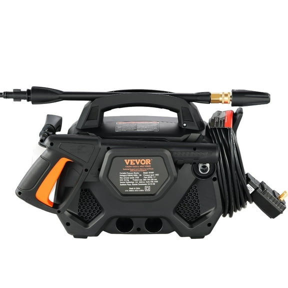 VEVOR Electric Pressure Washer, 2150-PSI 1.85-GPM, Foam Cannon High-Pressure with 5 Different Nozzle, 20ft Hose/35ft Cord Lightweight Washer, Portable Cleans Cars/Fences/Patios/Furniture/Floor/Window