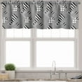 thumbnail image 3 of Ambesonne Black and White Valance & Curtain, Stripes Sqaures, 55"x24", Black White, 3 of 6