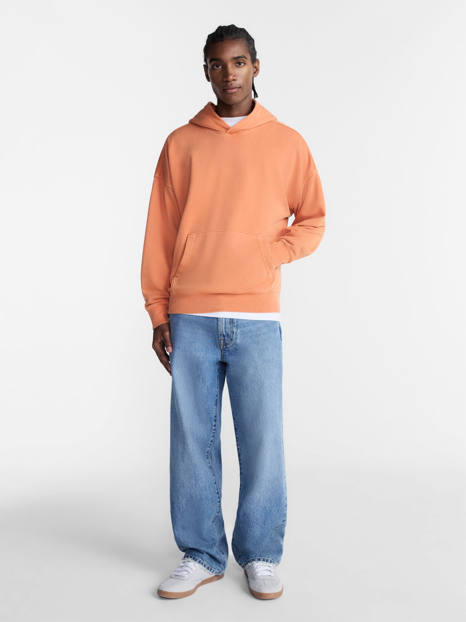 No Boundaries Oversized Hoodie with Long Sleeves, Men's XS-4XLT