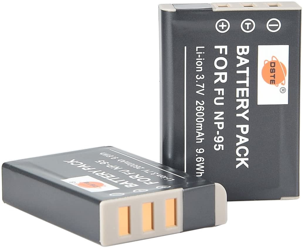 2x 2200mAh 3.7V NP-95 Akku +Ladegerät Für Fujifilm FinePix F30