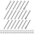 thumbnail image 1 of Kit de tornillos de cabeza hexagonal Uxcell de 20 piezas con tuercas, arandelas planas y de bloqueo M10x120mm, tornillos de acero inoxidable totalmente roscados, 1 of 1