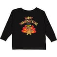 thumbnail image 3 of Inktastic Happy Thanksgiving Cute Turkey in Pilgrim Hat Boys or Girls Long Sleeve Toddler T-Shirt, 3 of 5