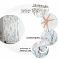 thumbnail image 3 of Coral Starfish Shower Curtain, 66" x 72", Ocean Coastal Summer Nautical Retro Waterproof Bathroom Curtain Washable Shower Curtain Set with 12 Hooks, 3 of 6