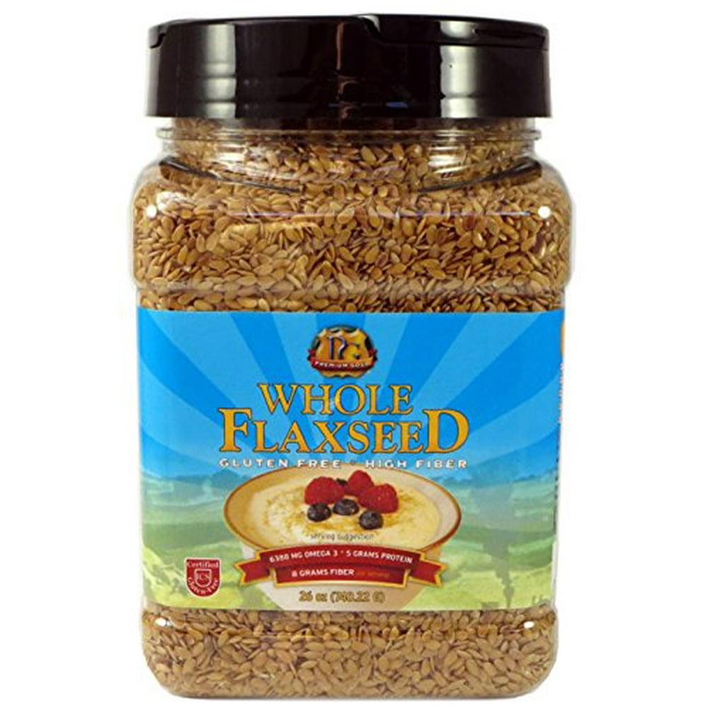 Premium Gold Flax Products 100 Natural Golden Whole Flaxseed 26 oz.