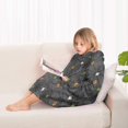 thumbnail image 4 of Halloween Colorful Spider Web Pattern Blanket Hoodies for Kids 6-13YR Oversize Wearable Blanket Hoodies for Boys Girls Teens, 4 of 7