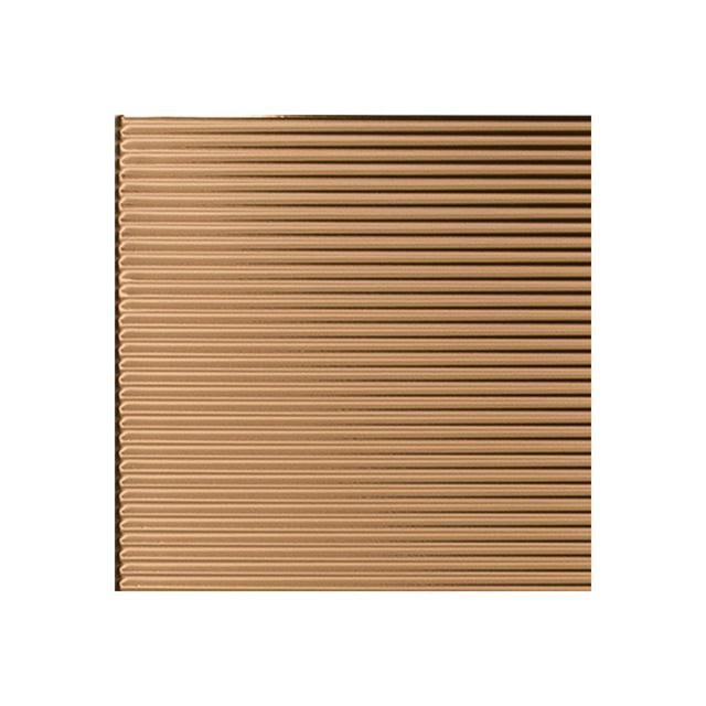 FASÄDE Easy Installation Rib Polished Copper Wall Panel Sample (12" X 12" Sample)