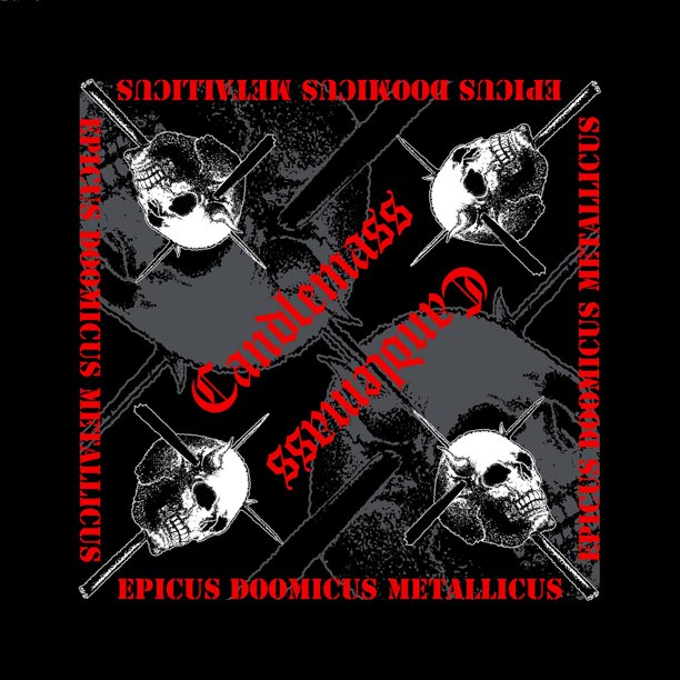 Candlemass - Bandana Epicus Doomicus Metallicus para Adultos Unisex (Negro)