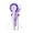 Purple, variant on Neck Hanging Miniature Fan USB Rechargeable 1200mAh Battery Handheld Misting Fan Cooling Gadget for Women and Men