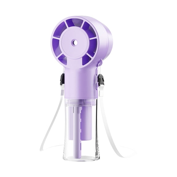 Neck Hanging Miniature Fan USB Rechargeable 1200mAh Battery Handheld Misting Fan Cooling Gadget for Women and Men