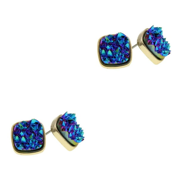 Jumpingount Pendientes de tuerca estilo sencillo y elegante, accesorio de moda, pendientes pequeños y brillantes con estilo, adorno de vestir para mujer, tipo 4 2piezas Jumpingount CBP376159