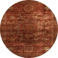 thumbnail image 1 of Ahgly Company Indoor Round Abstract Red Oriental Area Rugs, 7' Round, 1 of 6