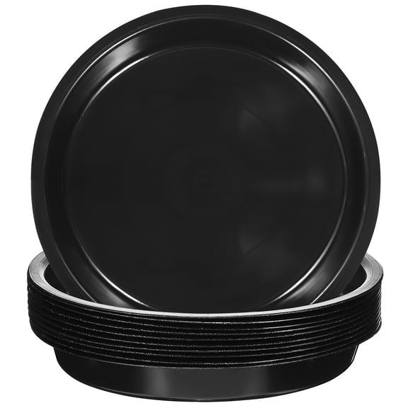 10-Pack Plastic Plant Drip Trays for Flower Pots, Saucer Base for Indoor Houseplants, Potted Plant Water Catchers