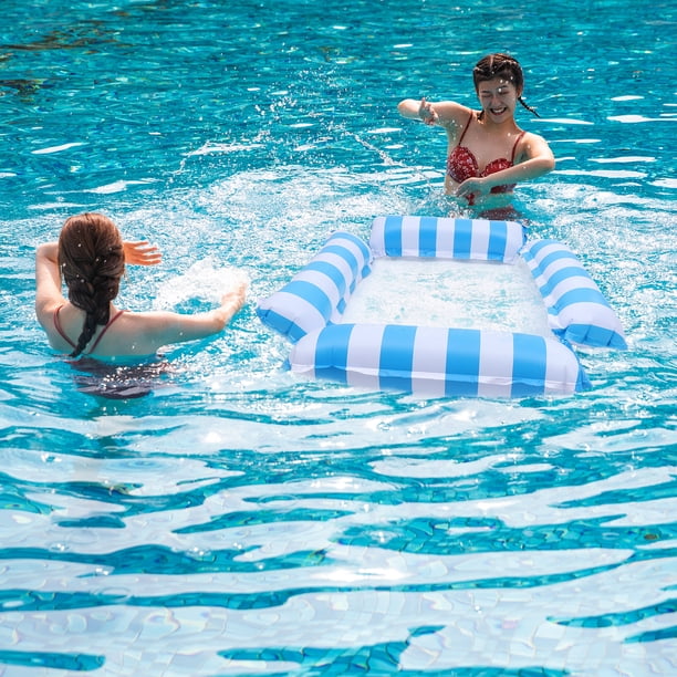 Pack De 2 Sillas Flotantes Inflables Con Malla – Tamaño 75x60 Cm, Ideales Para Piscina, Playa O Lago – Cómodas Y Portátiles