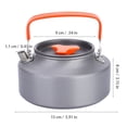 thumbnail image 4 of NFTIGB 1.1L Aluminum Camping Teapot Coffee Pot Outdoor Water Kettle, Heat Resistant Hiking Cookware with Folding Orange Handle for Backpacking Picnics and Travel - 1.1 Liter Capacity, 4 of 9