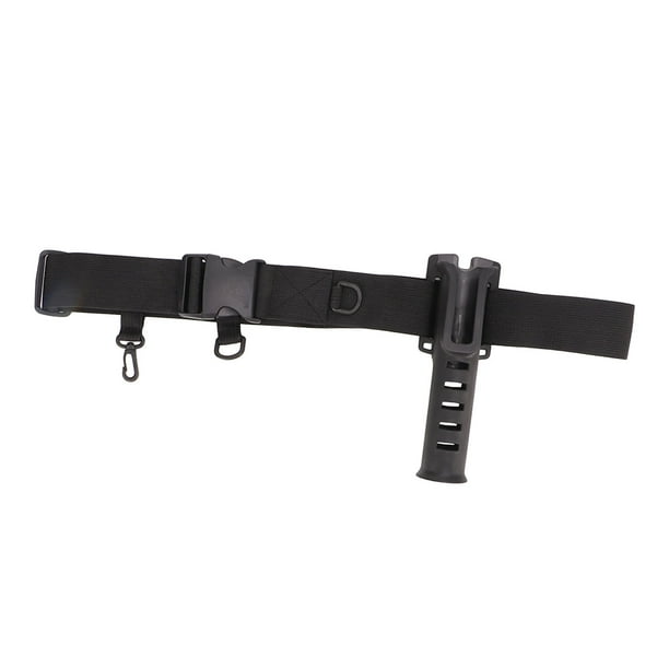 Fishing Rod Holder Belt, Diverse Functions ABS Plastic High Compatibility  Waist Fish Rod Support Nylon Belt For Outdoor 