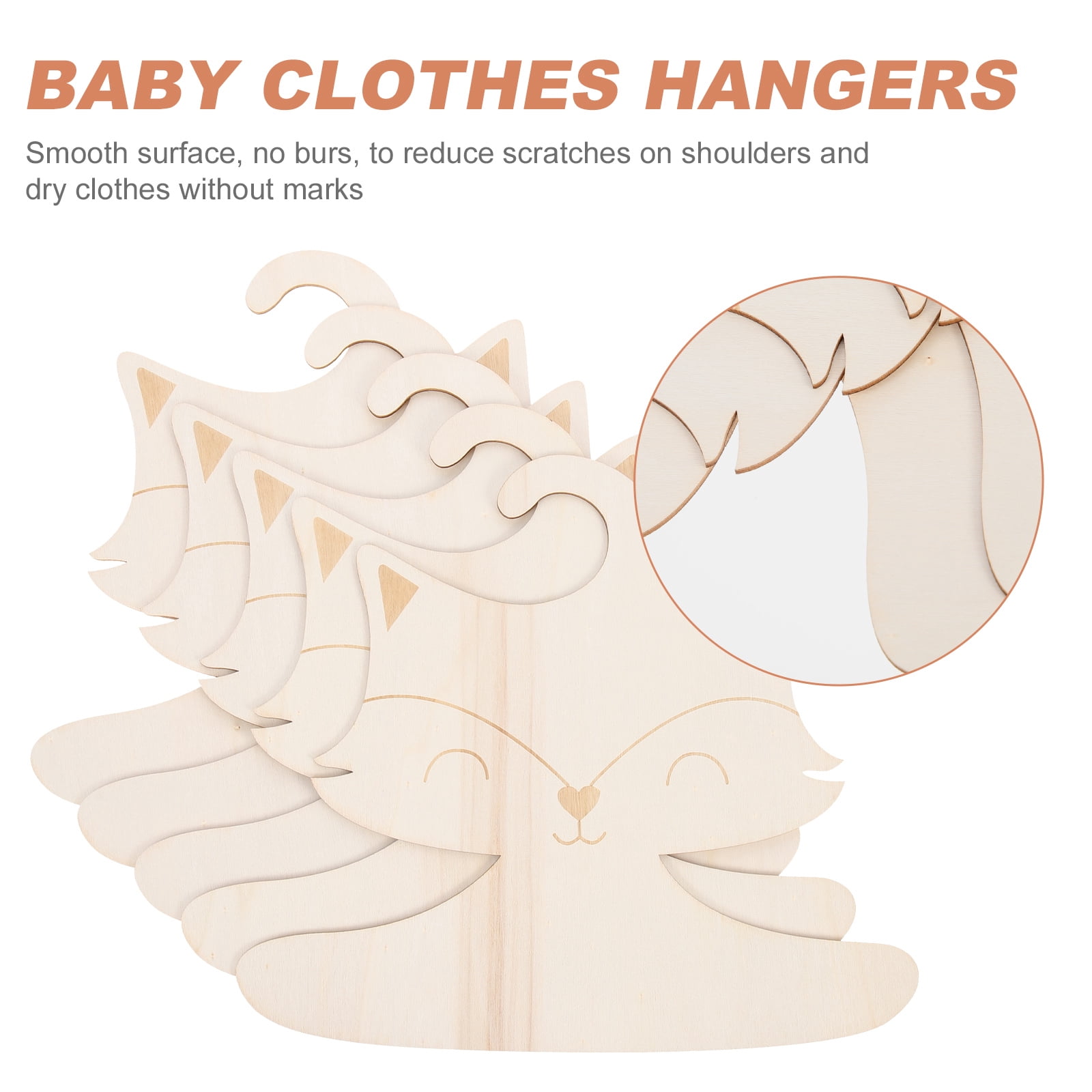 20 Pcs  Baby Clothes Hangers Wooden Hanger Baby Clothes Hanger Closet Organizing Hanger