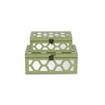 thumbnail image 4 of Serapha Set of 2 Mirror Overlayed Boxes - Green, 4 of 5