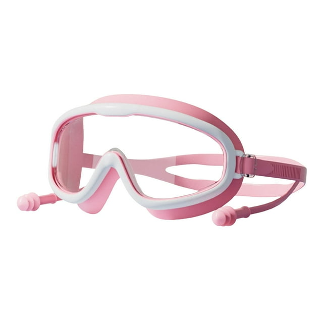 CSChome Lunettes de Natation Sans Fuite pour Enfants avec Clip Nasal, Protection UV Anti-Buée, Lentille Claire en Silicone